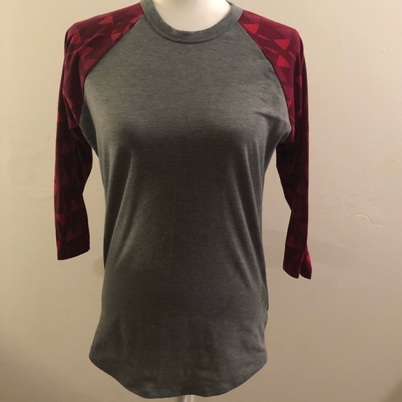 LuLaRoe Tops - Red & Grey Randy Top